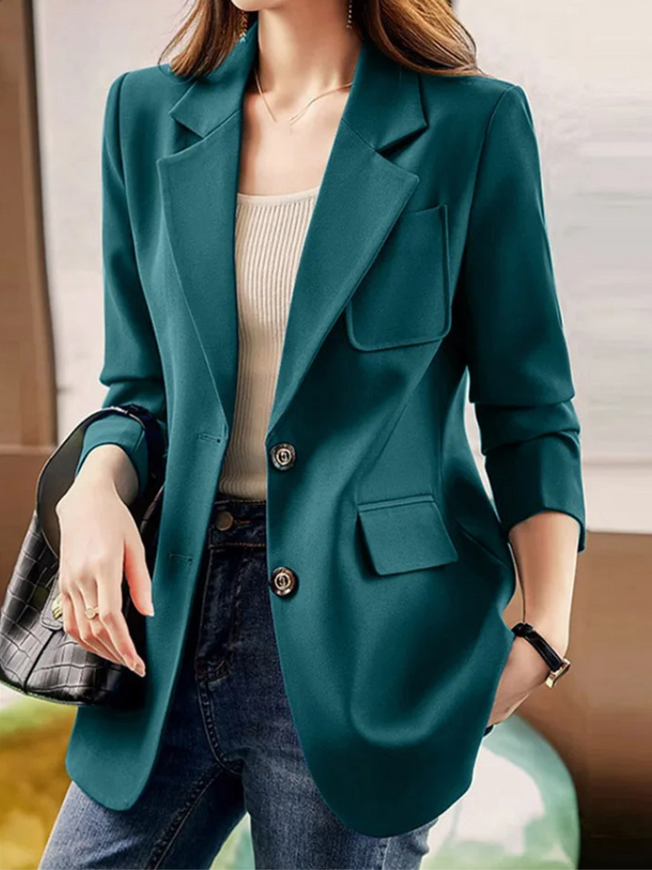 Taillierter Damen-Blazer mit Knopfverschluss