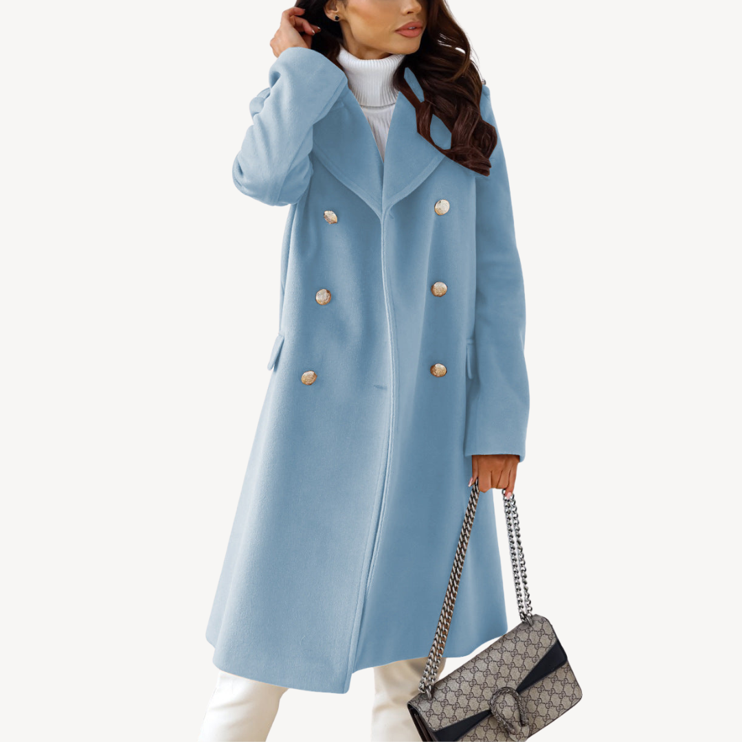 Heidi-Mode | Damen Doppelreiher Wollmantel