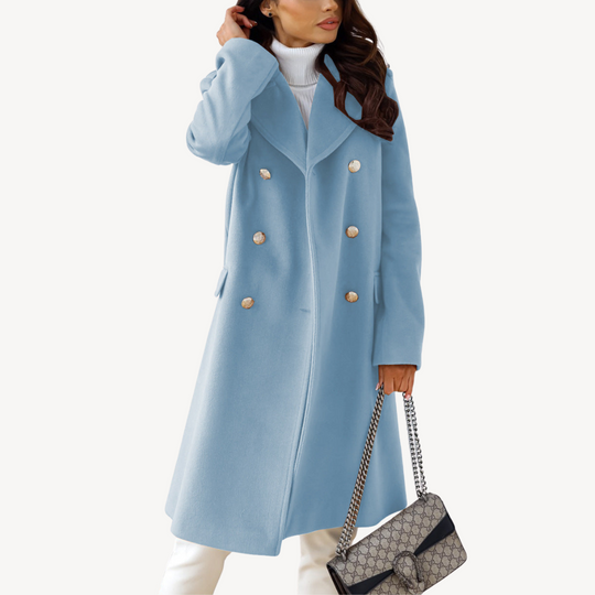 Heidi-Mode | Damen Doppelreiher Wollmantel