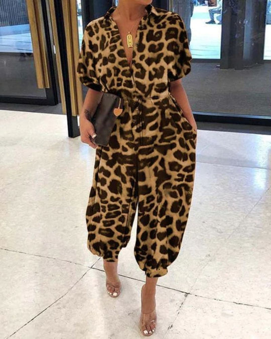 Heidi-Mode | Weinlese Mehrfarbiger Jumpsuit