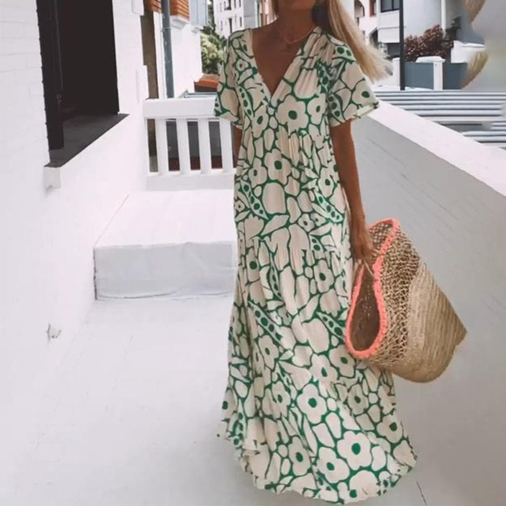 Heidi-Mode - Maxikleid in sommerlichen Design