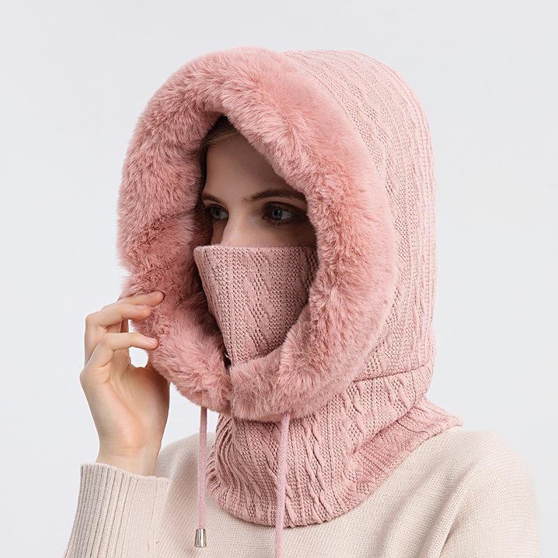 Heidi-Mode - Warmer, flauschiger Kapuzenpullover mit Schal