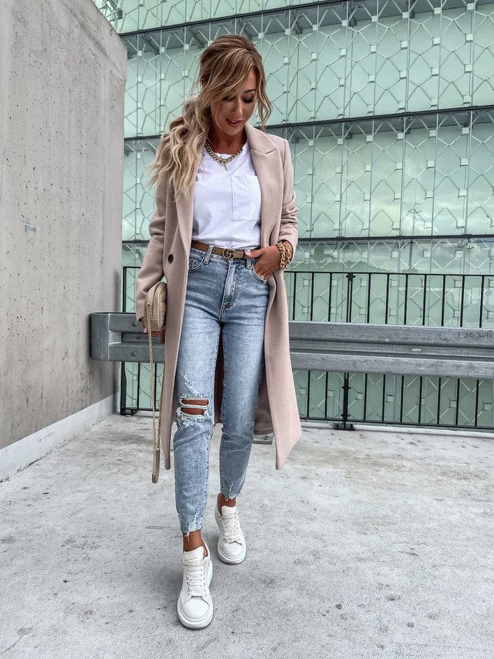 Heidi-Mode | Langes Daunenjacke Eleganter Zeitloser Stil Ideal Für Den Winter