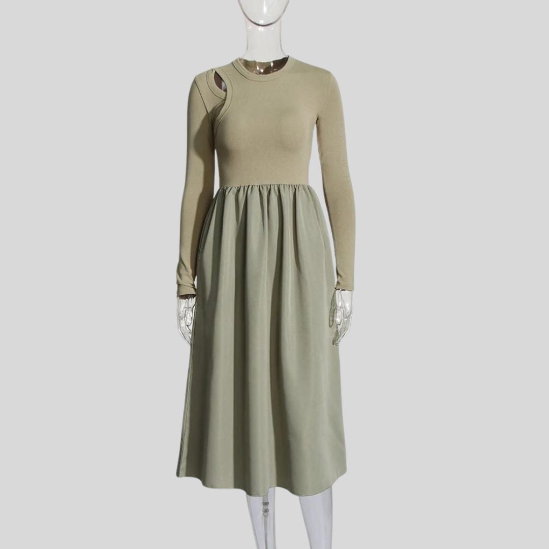 Elegantes Midikleid mit Ausschnitt