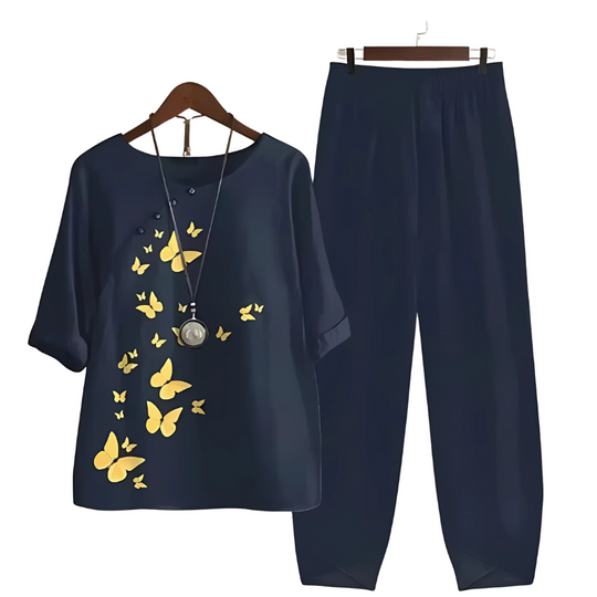 Heidi-Mode | Elegantes Dels Set für Frauen Leinen