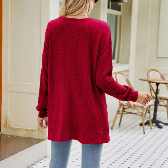 Heidi-Mode | Lange Strickjacken Damen Leichtgewicht Strickjacke mit Taschen