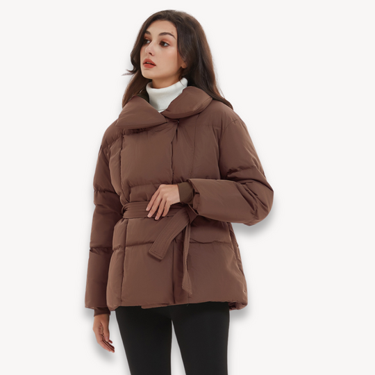 Heidi-Mode | Gurtelter Stepp-Pufferjacke für Frauen