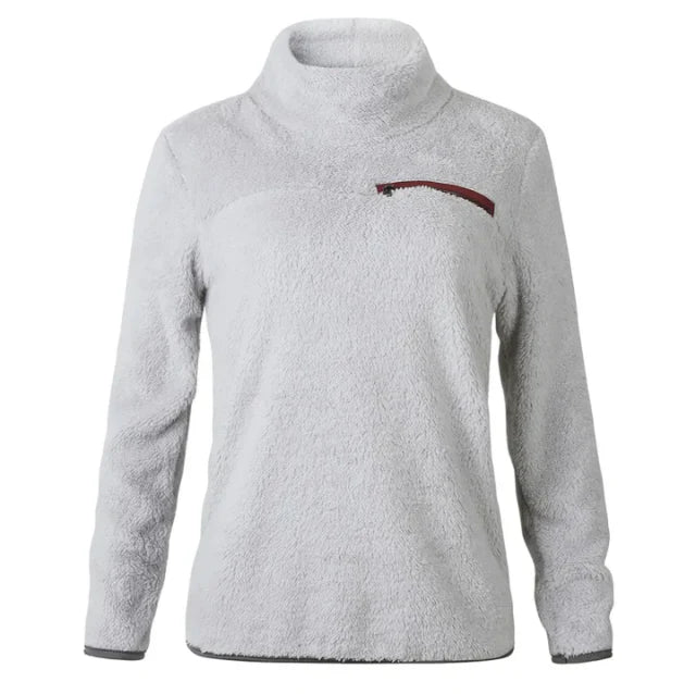 Heidi-Mode | Hoher Kragen Fleece Pullover