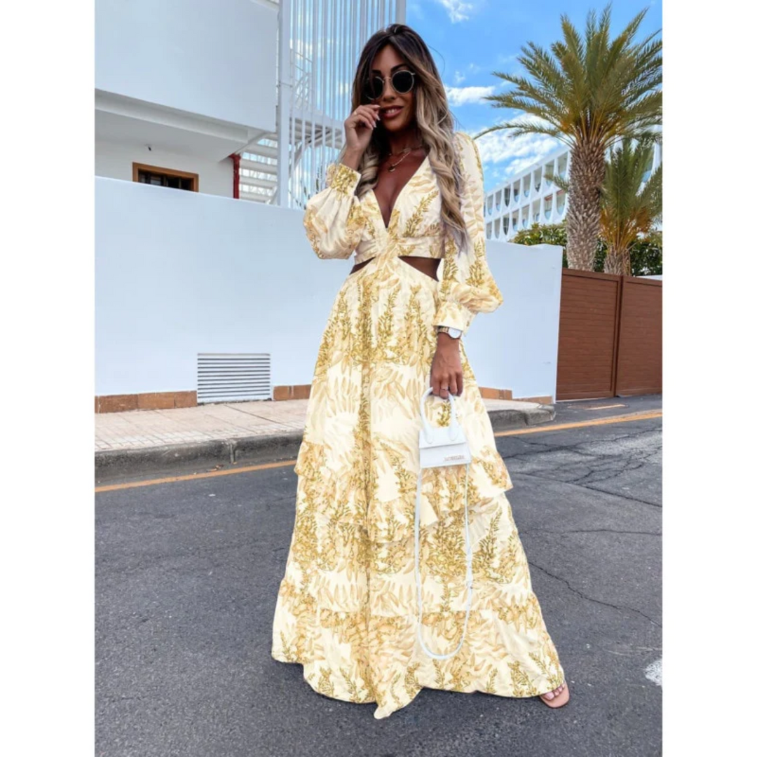 Heidi-Mode | Cut Out Maxikleid mit Mutigem Design für Damen