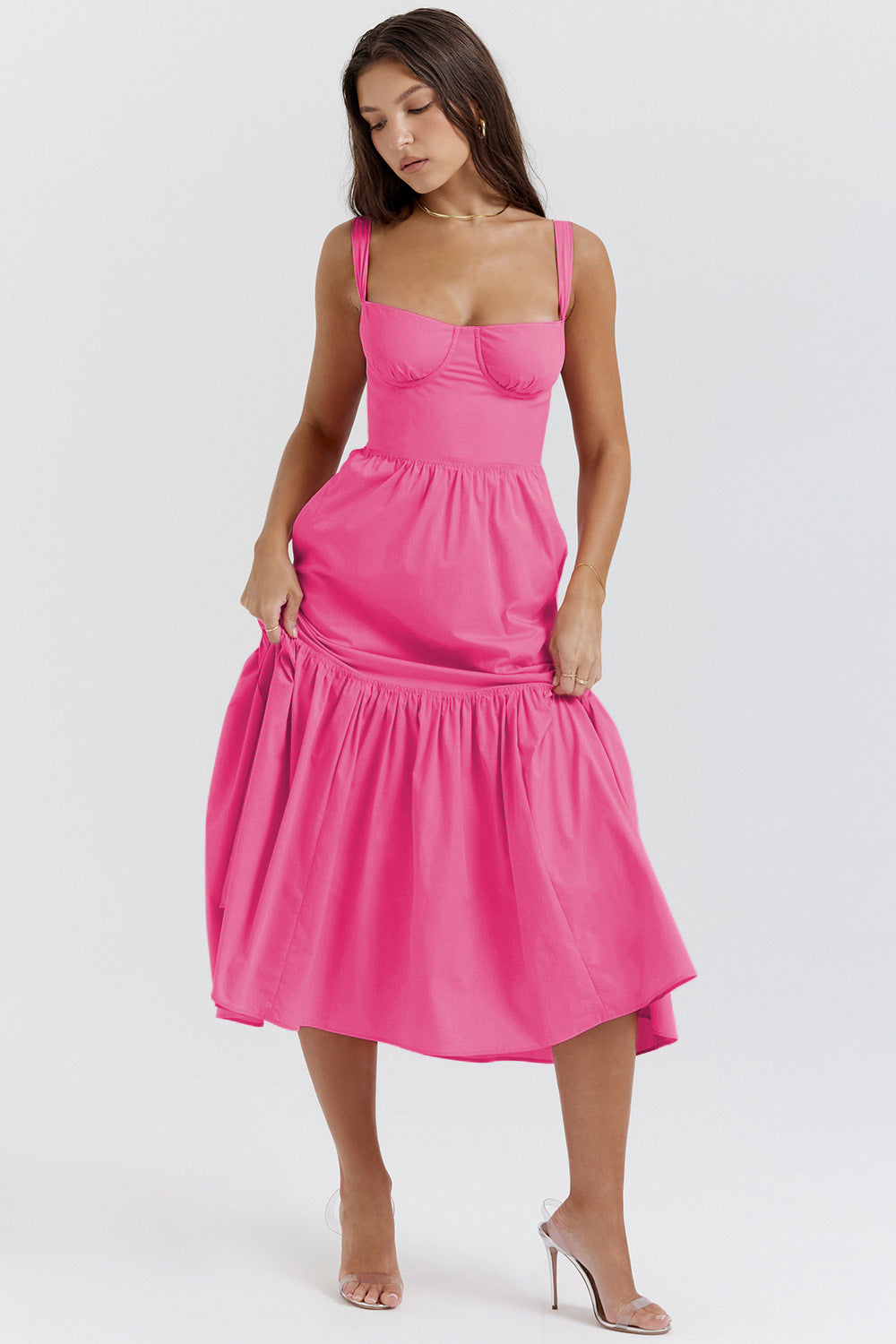 Heidi-Mode | Und Sommer Hübsches Pastoral Stil Sling Blumenkleid Eine Swing Torte Kleid