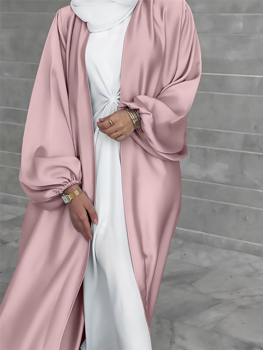 Heidi-Mode | Elegantes Abaya Kleid mit Gürtel