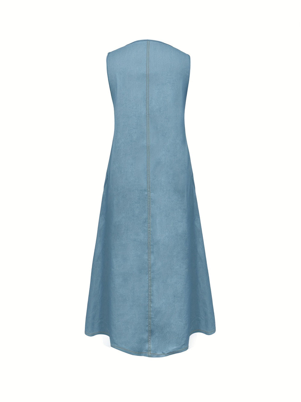 Heidi-Mode | Jeanskleid Plus Size, Locker, Sommer Midi Kleid mit Baumwoll-Mischung