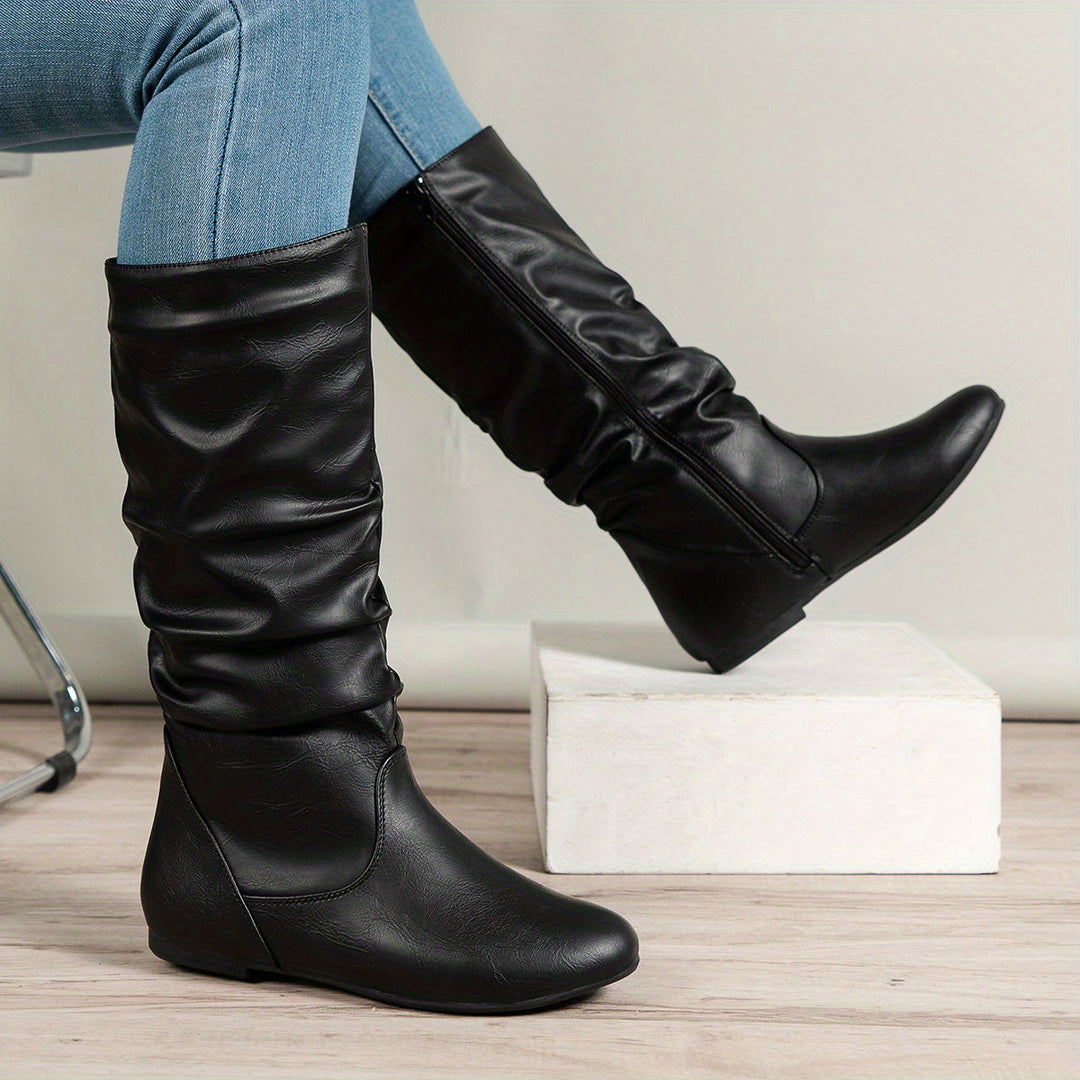 Heidi-Mode | Retro Damen Reitstiefel mit Reißverschluss