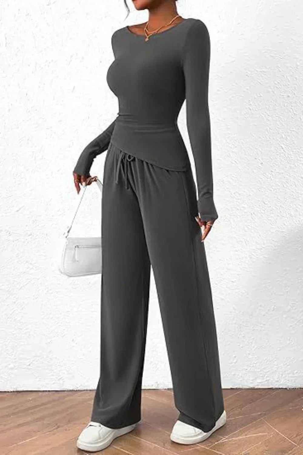 Heidi-Mode | Elegantes Set mit Langarmoberteil und Pants für Frauen