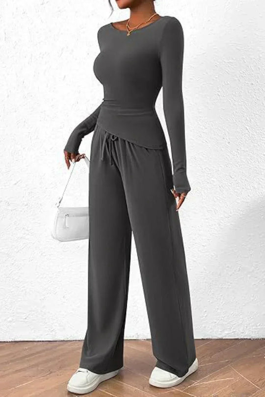 Heidi-Mode | Elegantes Set mit Langarmoberteil und Pants für Frauen
