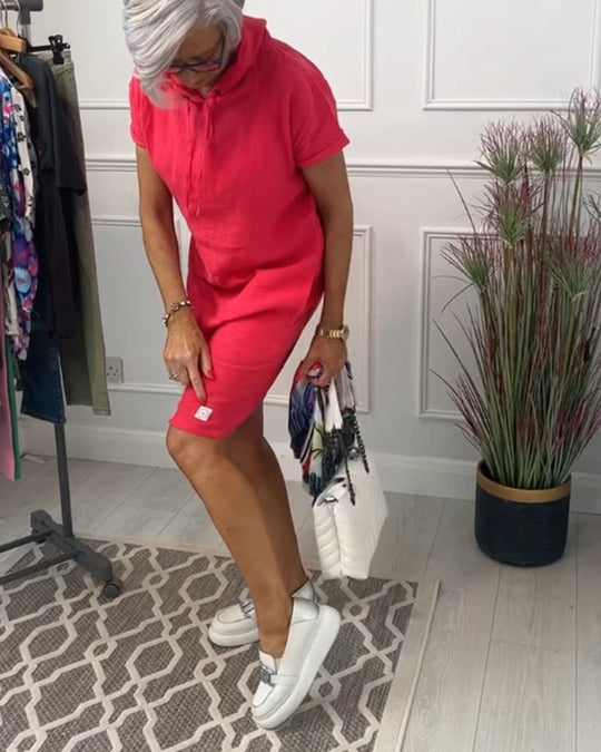 Heidi-Mode | Kurzärmliges Freizeitkleid mit Kapuze