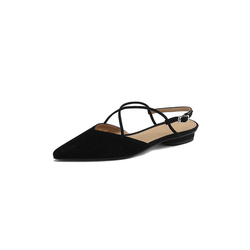 Heidi-Mode | Damen Dünn Dick Niedrig Absatz Hohle Geschlossene Zehen Sandalen