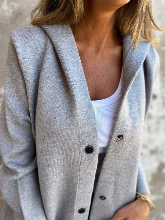 Heidi-Mode - Lässiger einreihiger Blazer mit Kapuze