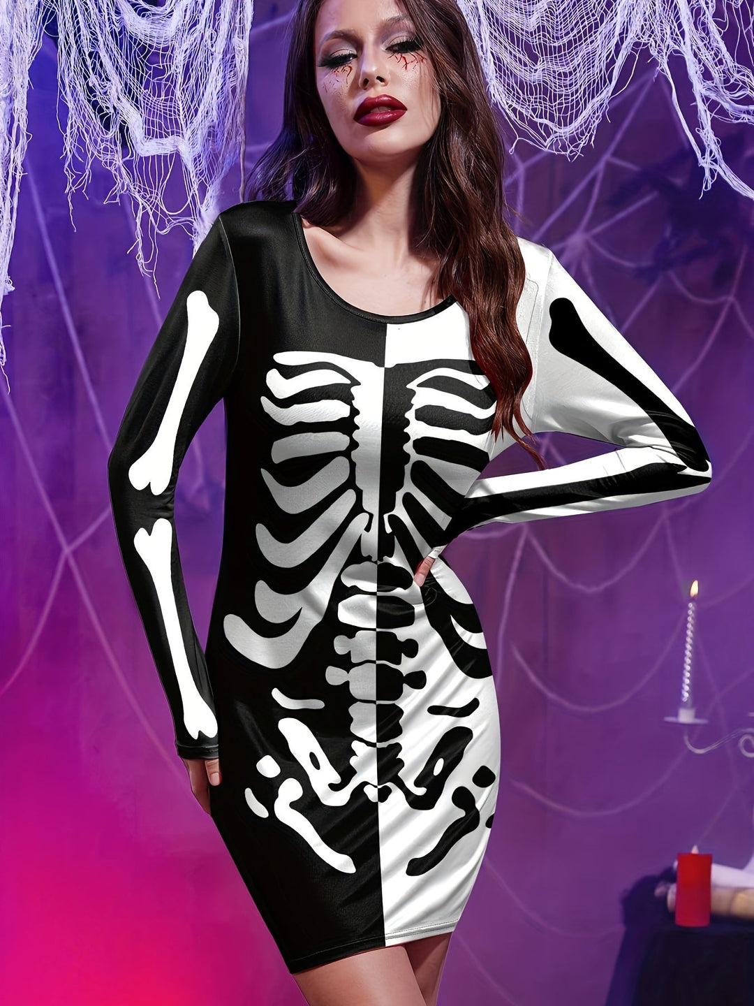 Halloween-Skelett-Kleid - Luna