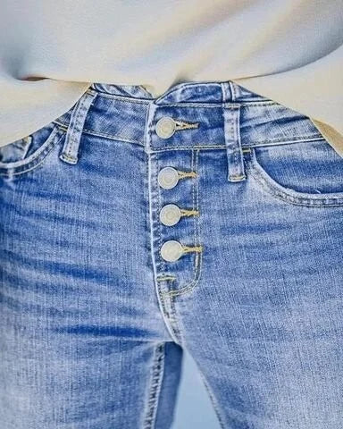 I Vintage-Jeans mit hoher Taille