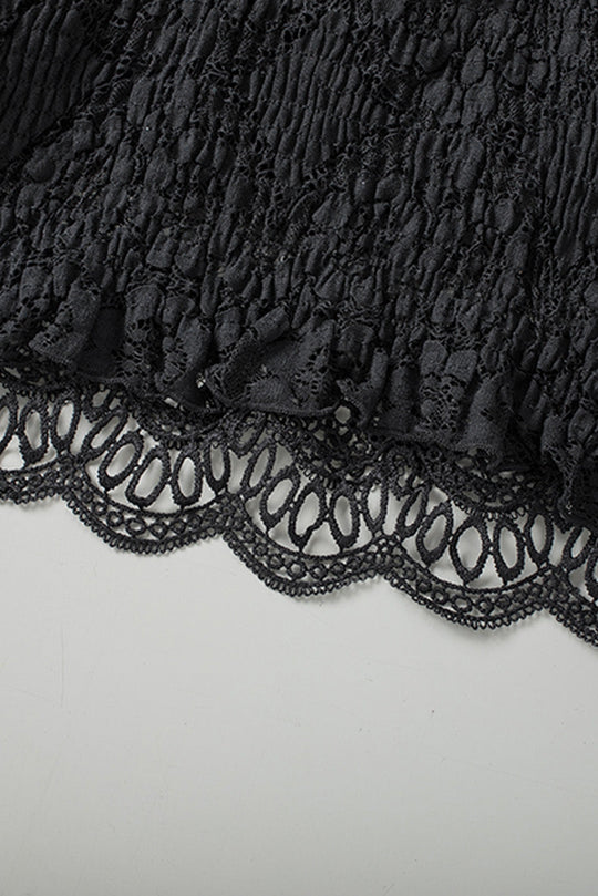 Heidi-Mode | V-Ausschnitt Spitze Cropped Cami