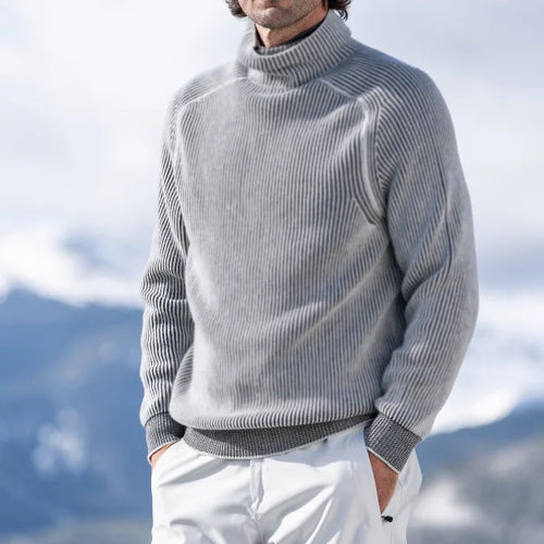 Heidi-Mode - Stilvolle Elegante Herbst Rollkragenpullover für Männer