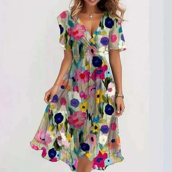 Heidi-Mode | Luftiges Chiffonkleid mit Print