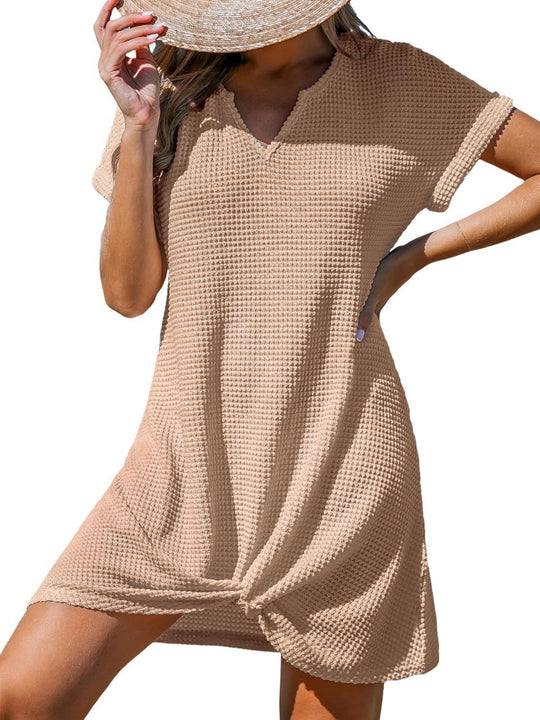 Heidi Mode | Blusenkleid mit V-Ausschnitt und Knick