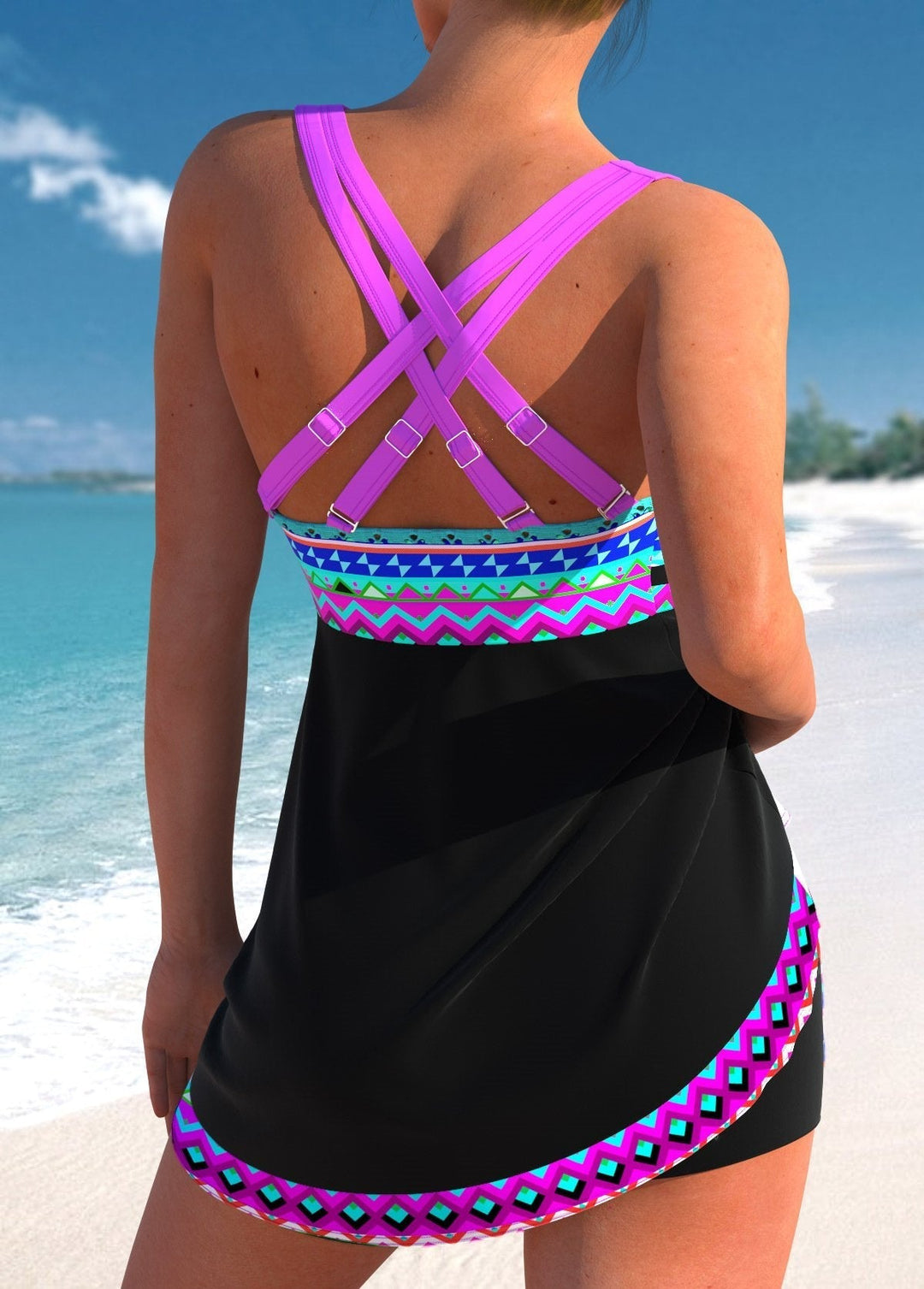 Heidi-Mode | Tankini Farbenfroher Tankini für Urlaub