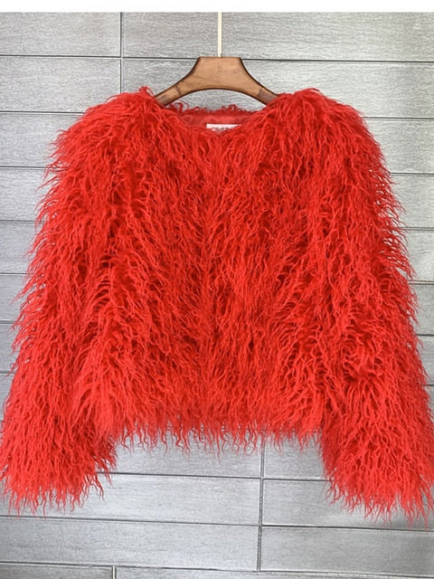 Heidi-Mode | Eleganter Warmer Kunstpelzmantel Für Herbst Und Winter