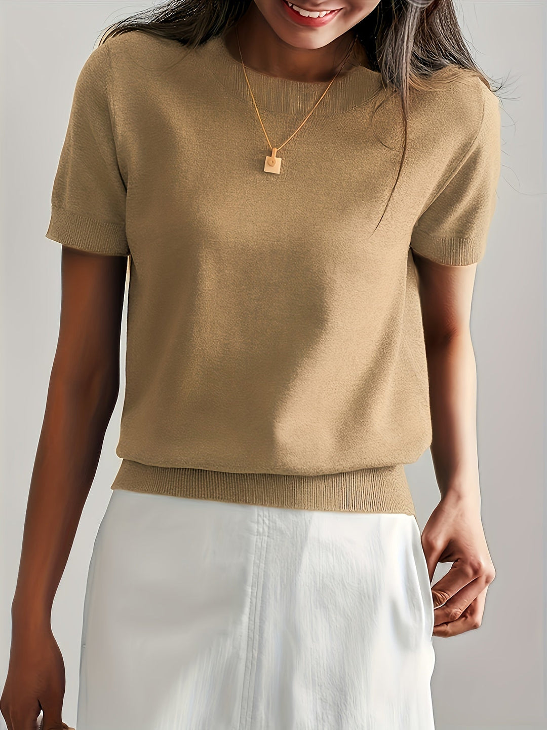 Heidi-Mode | Lässiger Pullover mit Kurzen Ärmeln für Frühling und Sommer