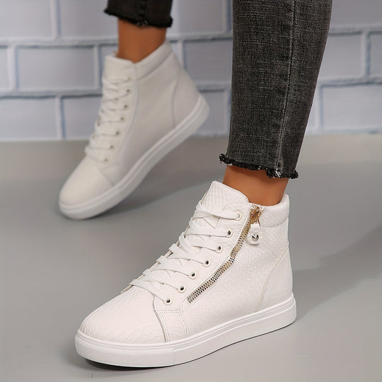 Heidi-Mode | Einfache Lässige Sneakers mit Reißverschluss