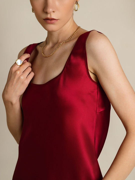Heidi-Mode | Seide U-Ausschnitt Trägershirt
