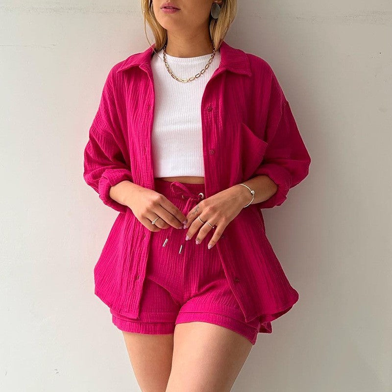 Heidi-Mode | Leckeres Set mit Chambray Hemd und Hochtaillierten Shorts