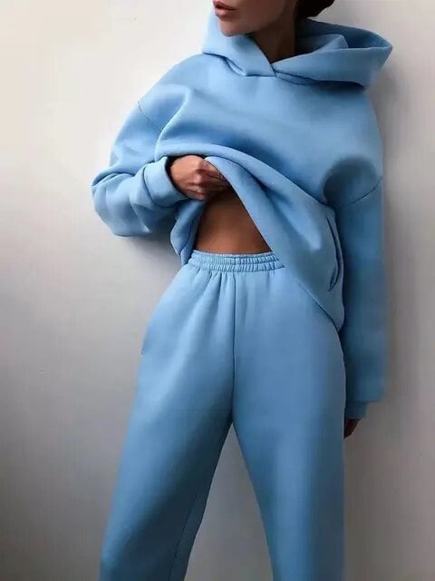 Heidi-Mode | Lässiger Weinlese Übergröße Jogginganzug mit Kapuze für Damen Ideal für Den Sommer