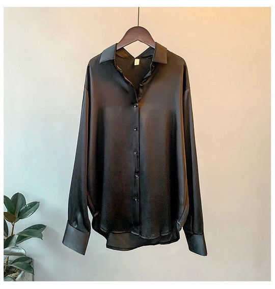 Heidi-Mode | Elegante Satin Chic Bluse