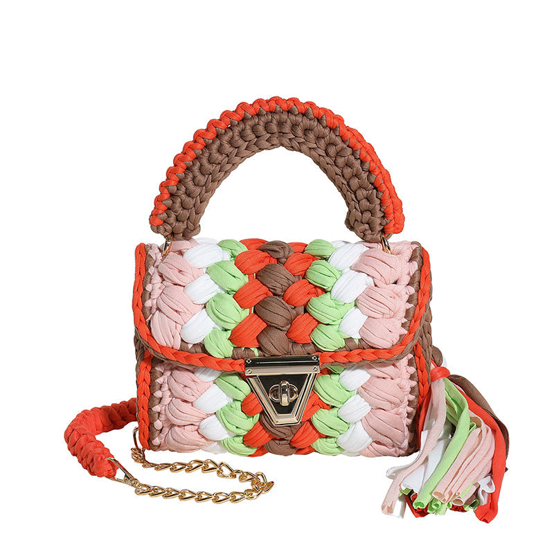 Regenbogen - Gehäkelte Handtasche