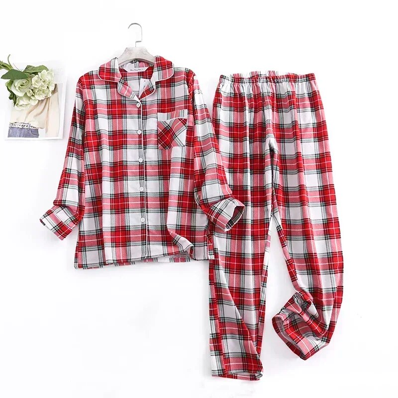 Heidi-Mode | Bequemes Damen Pyjama Satz mit Lebendigen Mustern Zweiteiler