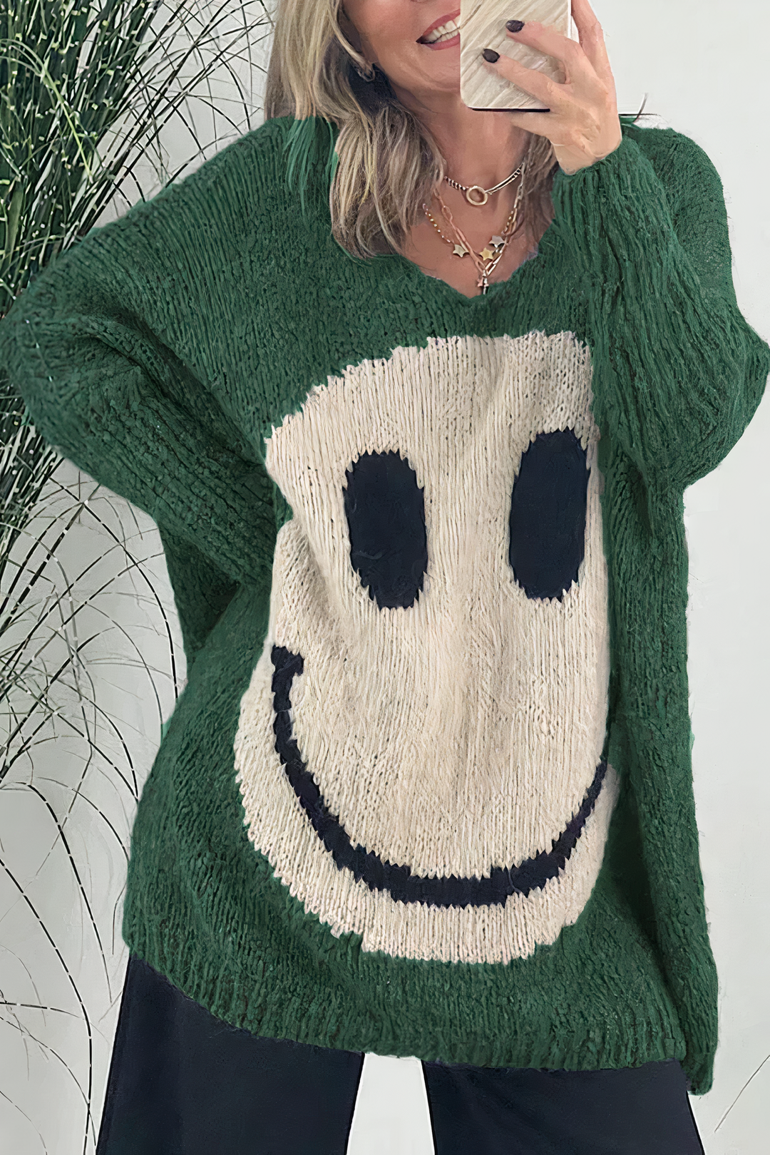 Heidi-Mode - Streetwear Herbst Smiley Pullover für Frauen