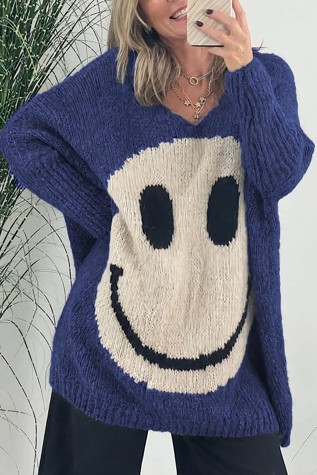 Heidi-Mode - Streetwear Herbst Smiley Pullover für Frauen