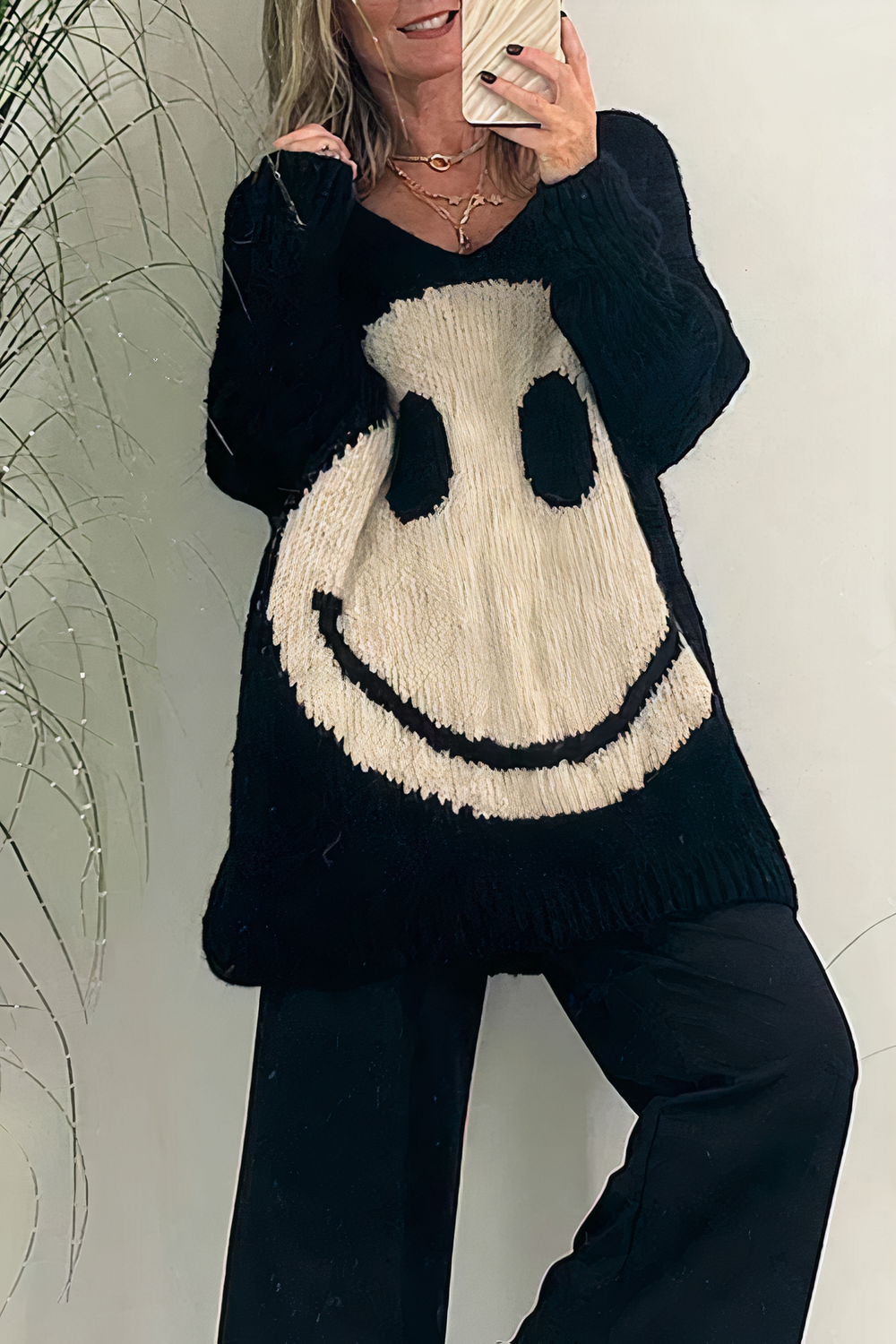 Heidi-Mode - Streetwear Herbst Smiley Pullover für Frauen