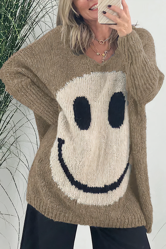 Heidi-Mode - Streetwear Herbst Smiley Pullover für Frauen