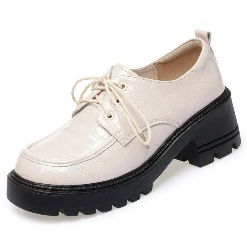 Heidi-Mode | Halbschuhe Veganes Leder mit Plateau