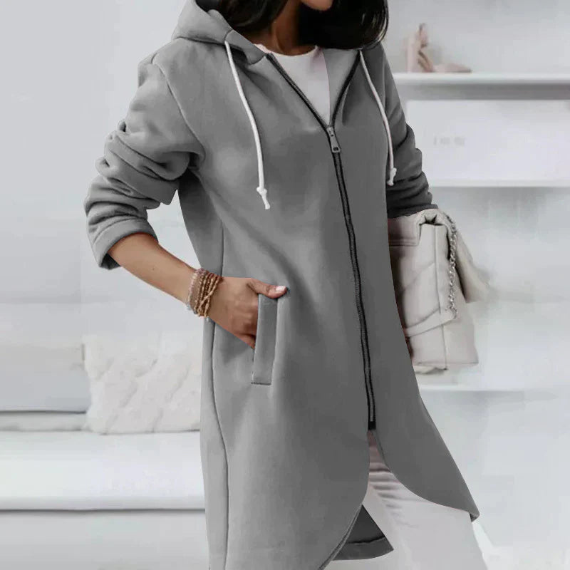 Heidi-Mode | Lange Hoodie Met Ritssluiting