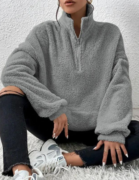 Heidi-Mode | Stilvolle Winterpullover mit halbem Reißverschluss