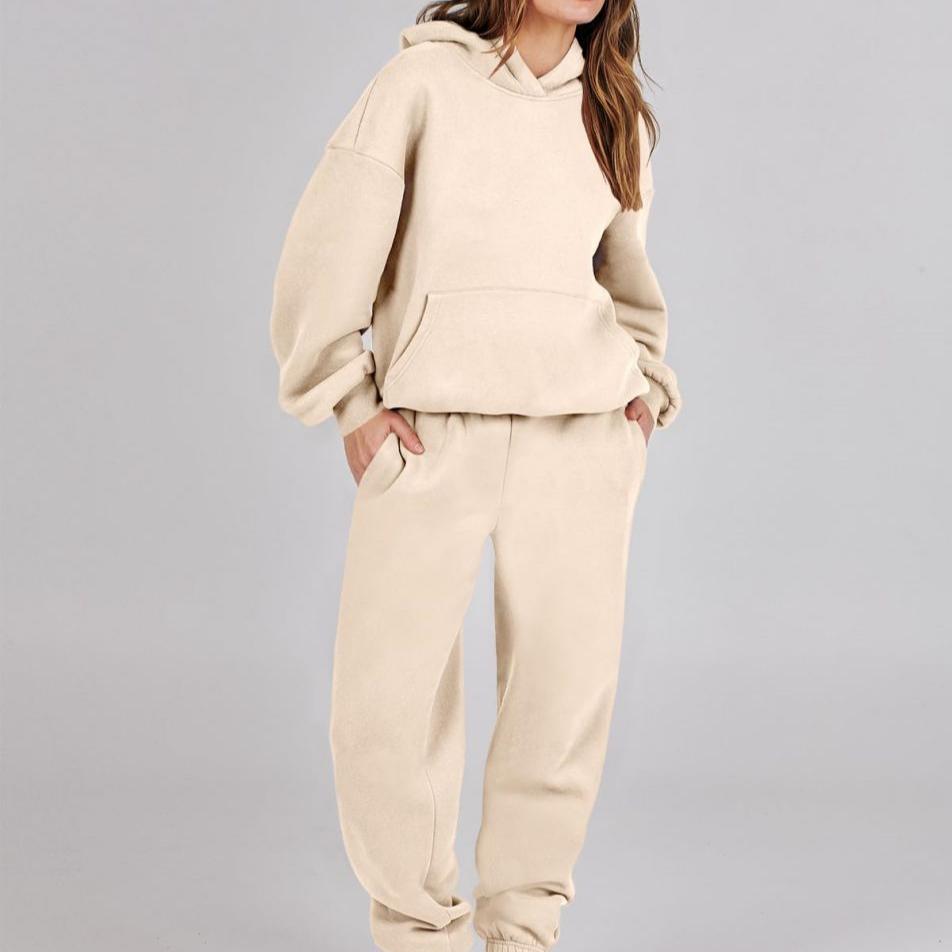 Heidi-Mode - Streetwear Herbst Hoodie Sweatshirt & Jogginghosen Set für Damen