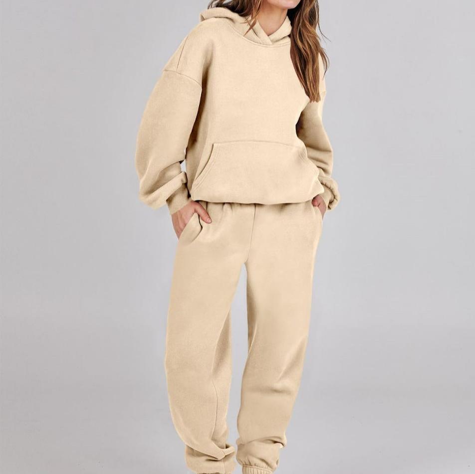 Heidi-Mode - Streetwear Herbst Hoodie Sweatshirt & Jogginghosen Set für Damen