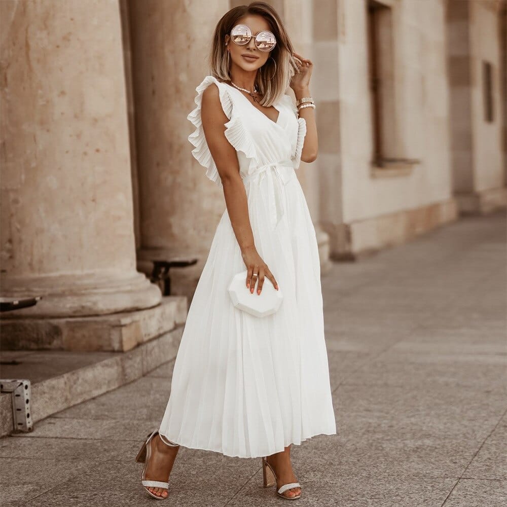 Heidi-Mode | Weiße Boho Hochzeitskleid