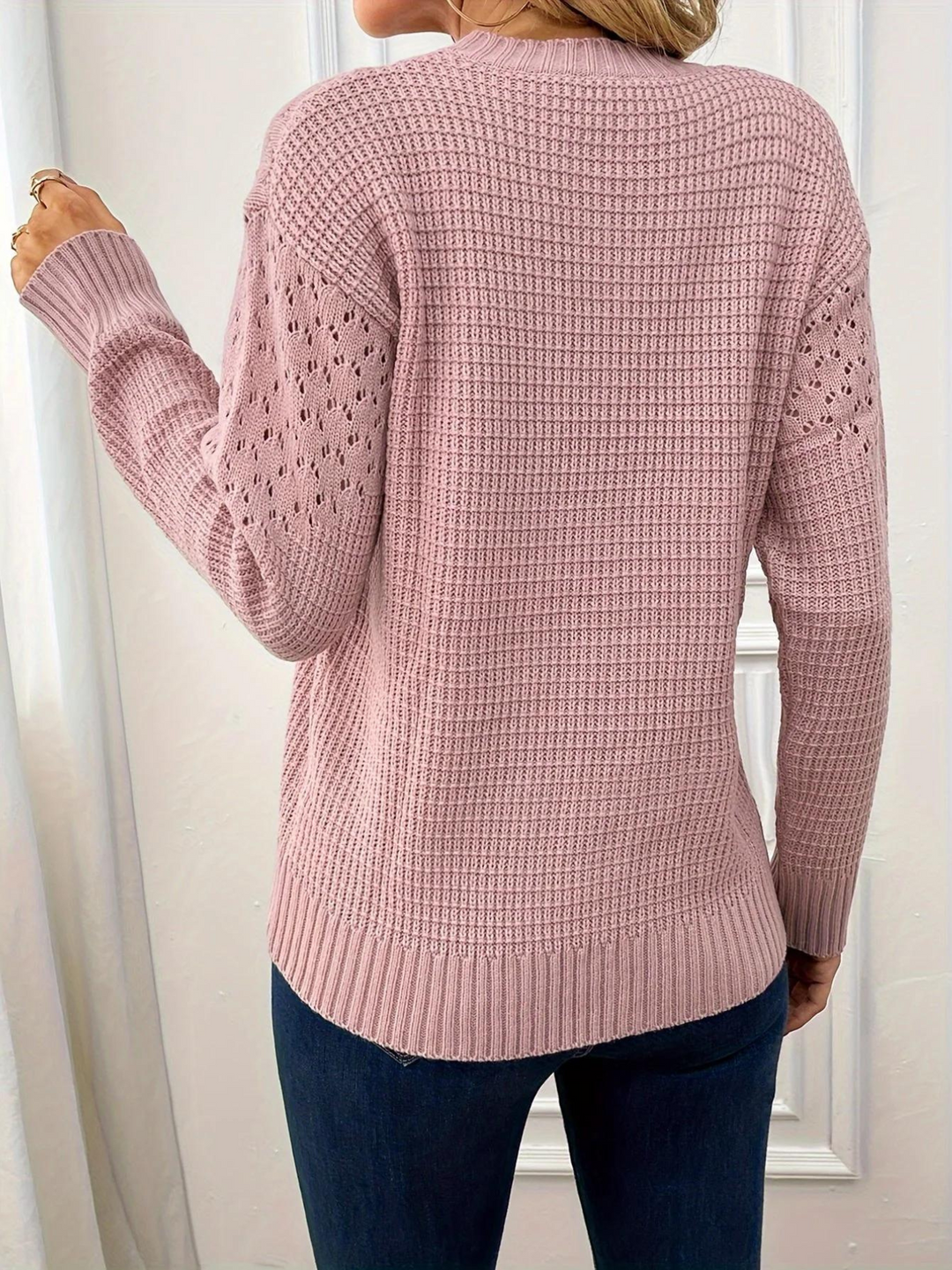 Heidi-Mode | Eleganter Hohlsaum Pullover