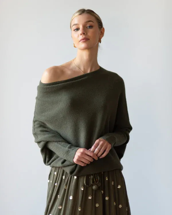 Asymmetrischer Wolken Drapierte Pullover